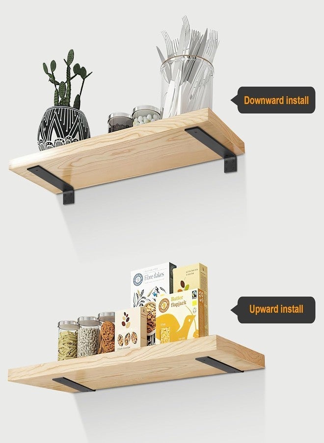 Shuchi Essentials 4 Inch L Angle Bracket for Wall Shelves - Heavy Duty Metal Shelf Brackets for Wall, L Brackets for Wall Shelves, Wall Mounted Angle Brackets for Wooden Shelves, Matte Black (Pack 4) - Image 4